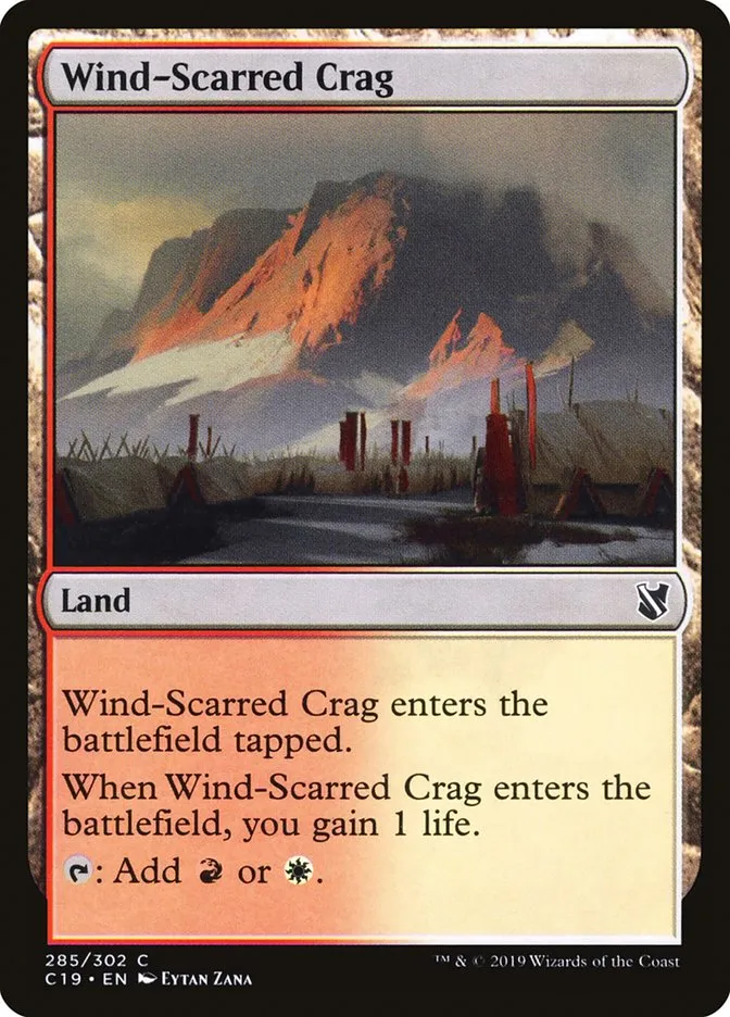 2019 Commander 2019 Wind-Scarred Crag common #285 common card image