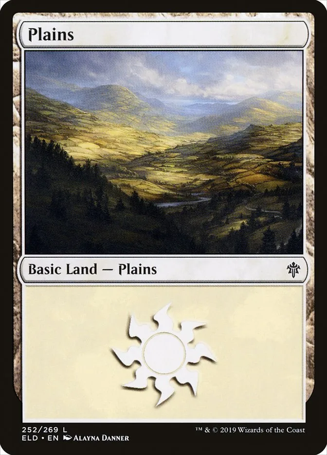 2019 Throne of Eldraine Plains #252 common card image