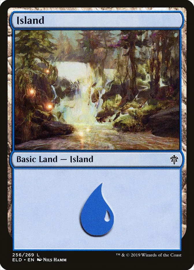 2019 Throne of Eldraine Island #256 common card image