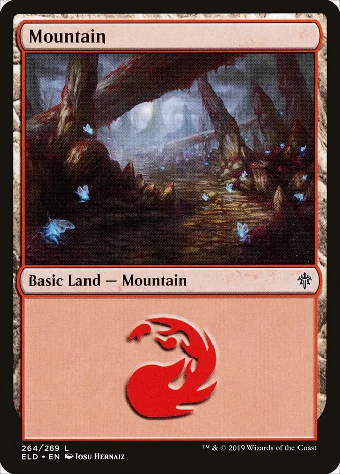 2019 Throne of Eldraine Mountain common #264 common card image