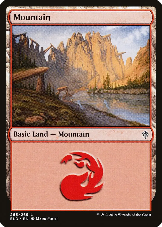 2019 Throne of Eldraine Mountain #265 common card image