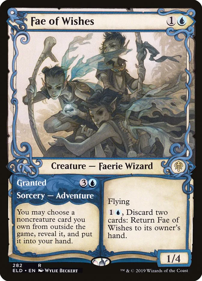 2019 Throne of Eldraine Fae of Wishes // Granted rare #282 rare card image