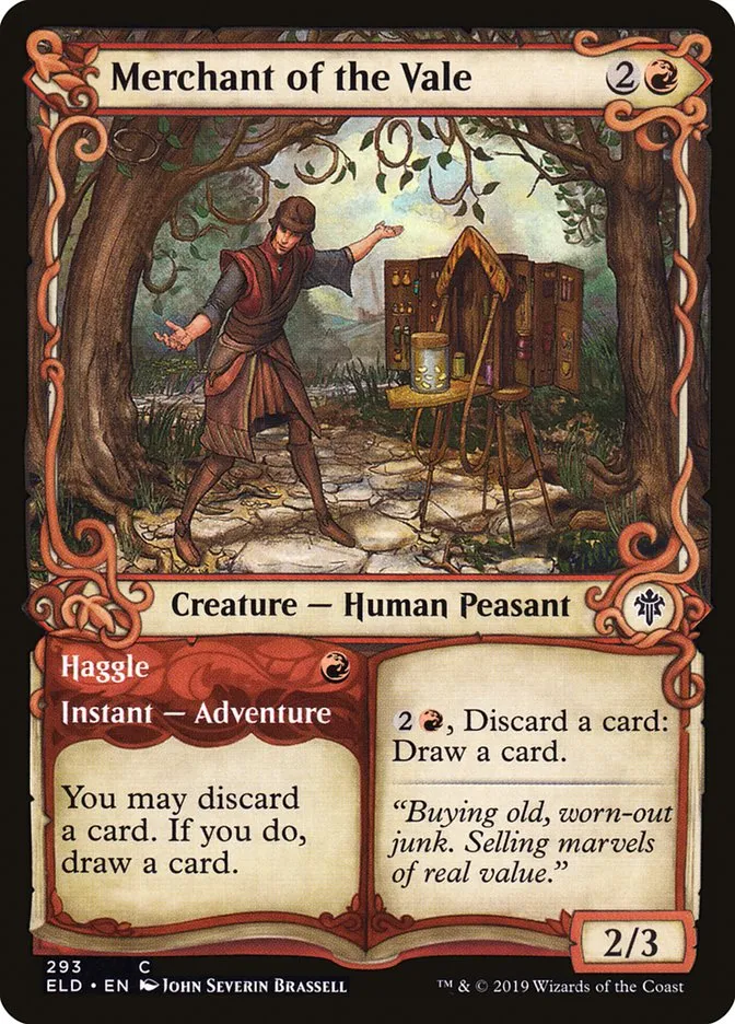 2019 Throne of Eldraine Merchant of the Vale // Haggle #293 common card image
