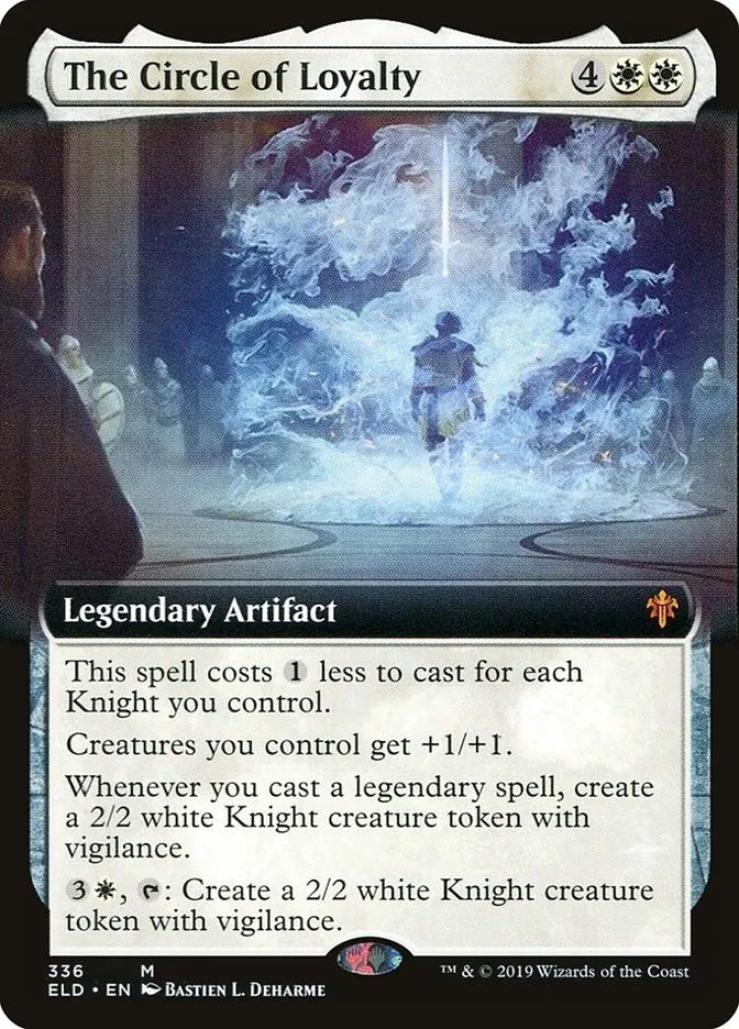 2019 Throne of Eldraine The Circle of Loyalty mythic #336 mythic card image