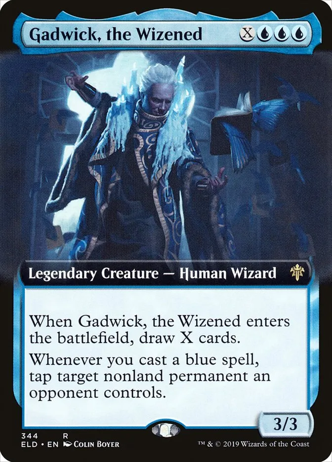 2019 Throne of Eldraine Gadwick, the Wizened #344 rare card image