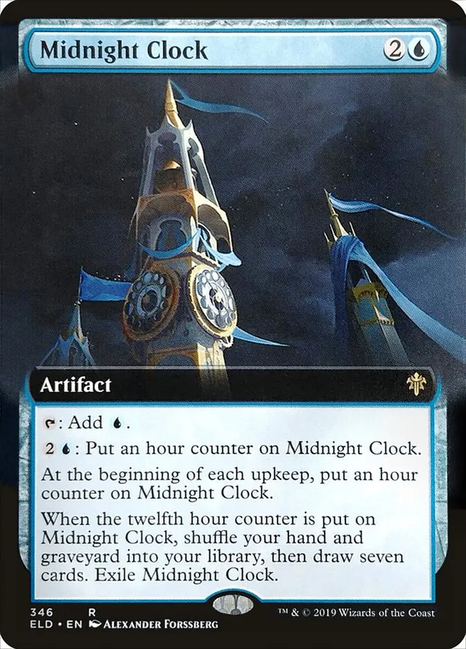 2019 Throne of Eldraine Midnight Clock #346 rare card image
