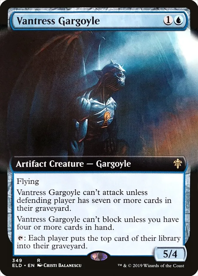 2019 Throne of Eldraine Vantress Gargoyle #349 rare card image