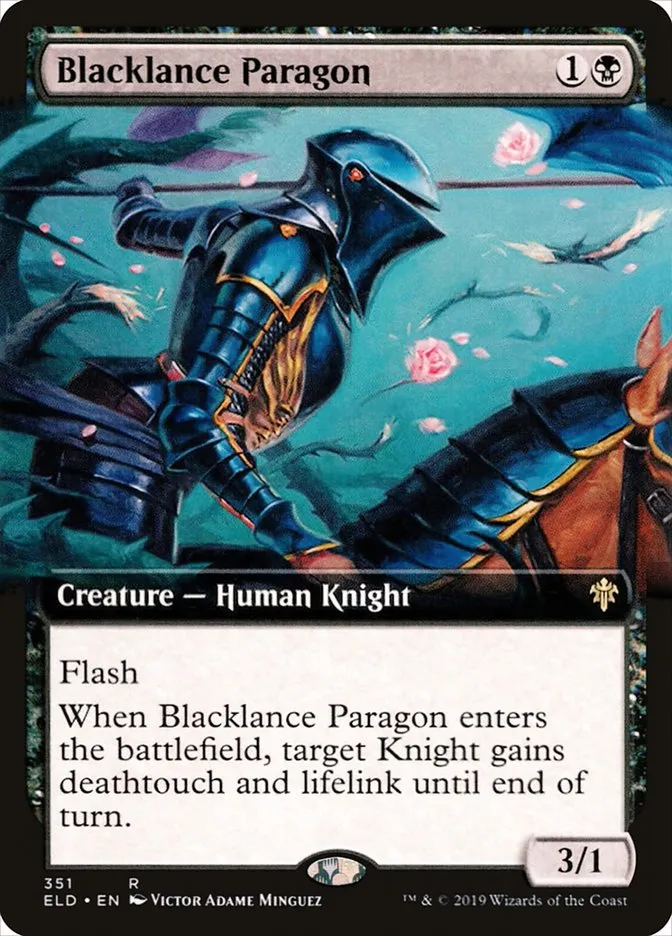 2019 Throne of Eldraine Blacklance Paragon #351 rare card image