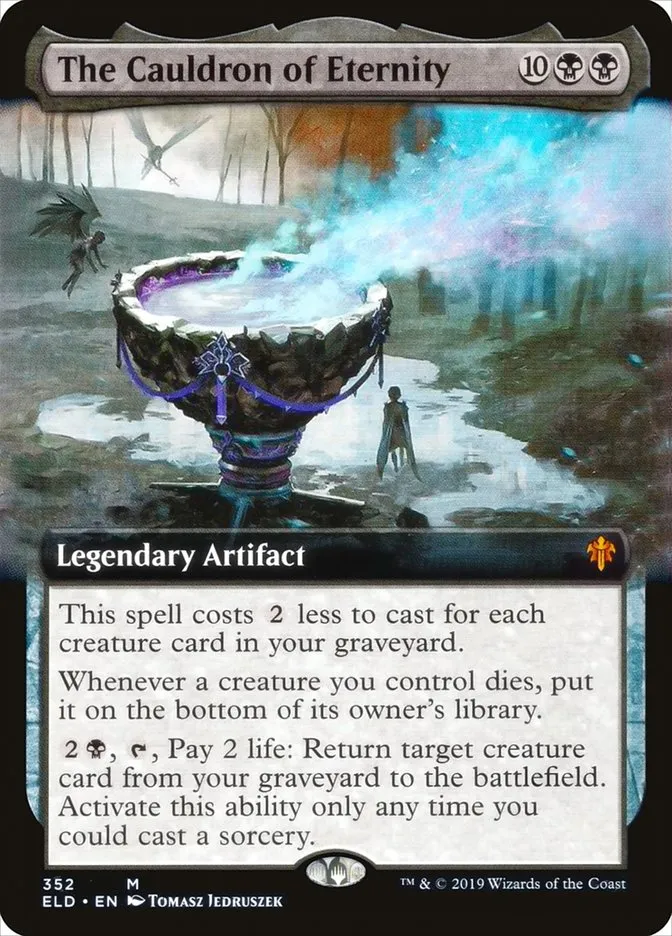 2019 Throne of Eldraine The Cauldron of Eternity mythic #352 mythic card image