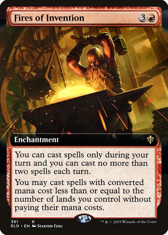 2019 Throne of Eldraine Fires of Invention #361 rare card image