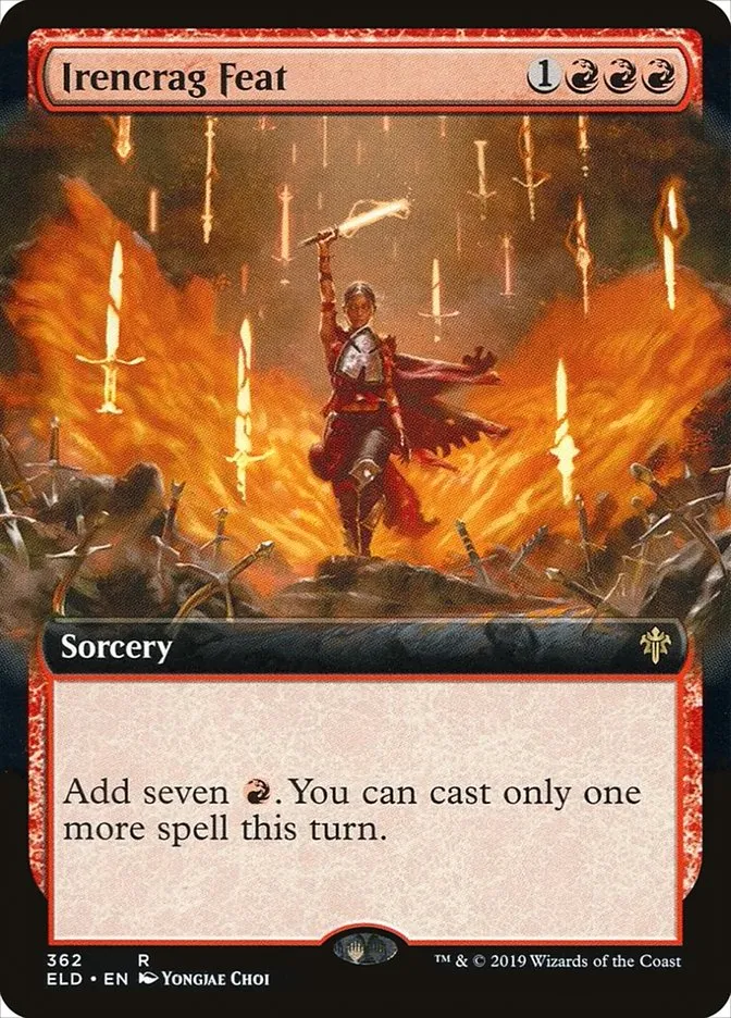 2019 Throne of Eldraine Irencrag Feat #362 rare card image
