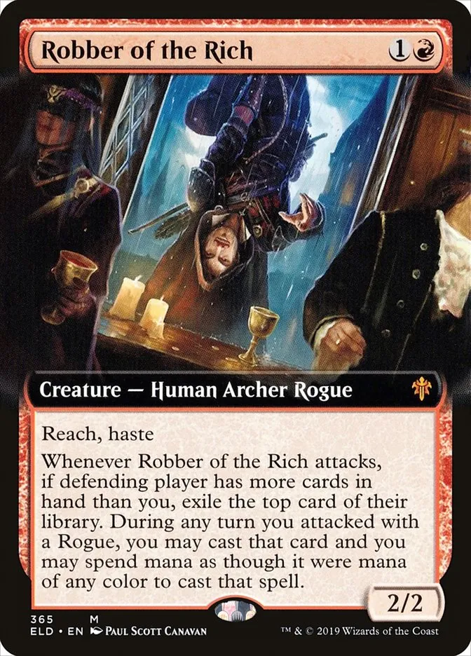 2019 Throne of Eldraine Robber of the Rich mythic #365 mythic card image