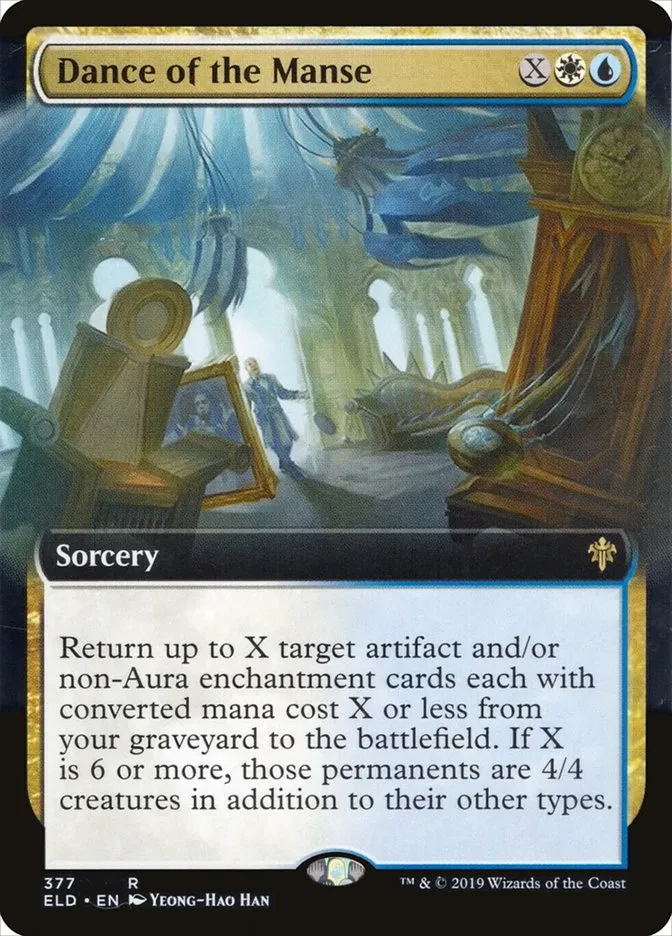 2019 Throne of Eldraine Dance of the Manse #377 rare card image