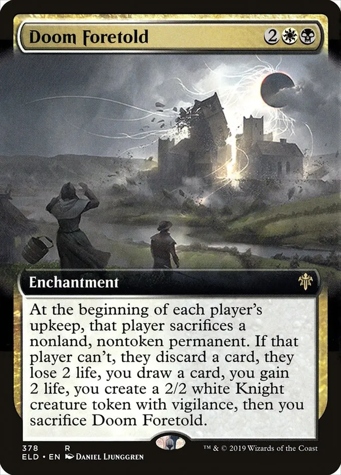 2019 Throne of Eldraine Doom Foretold #378 rare card image