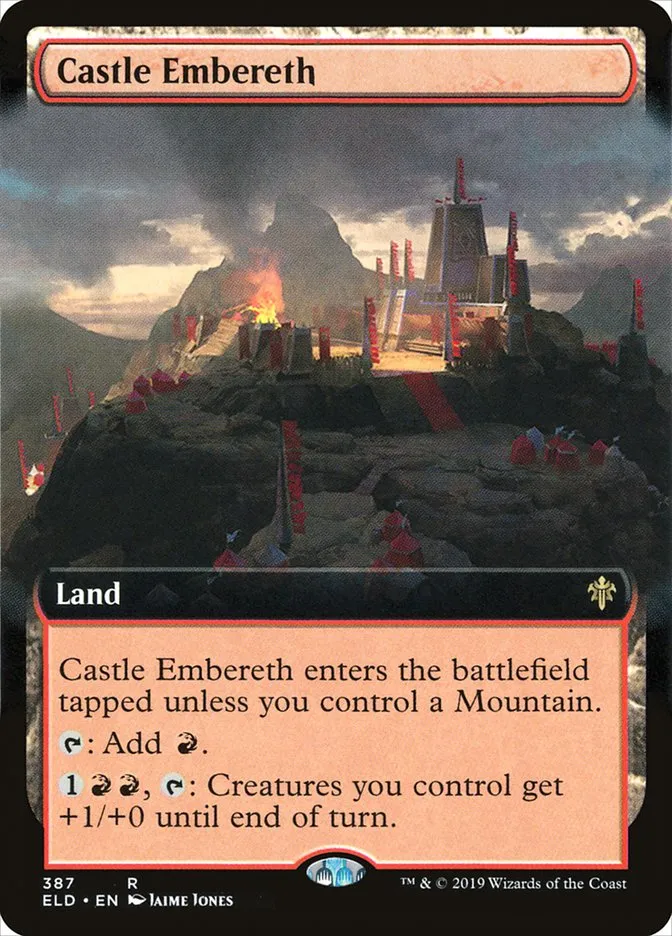 2019 Throne of Eldraine Castle Embereth #387 rare card image