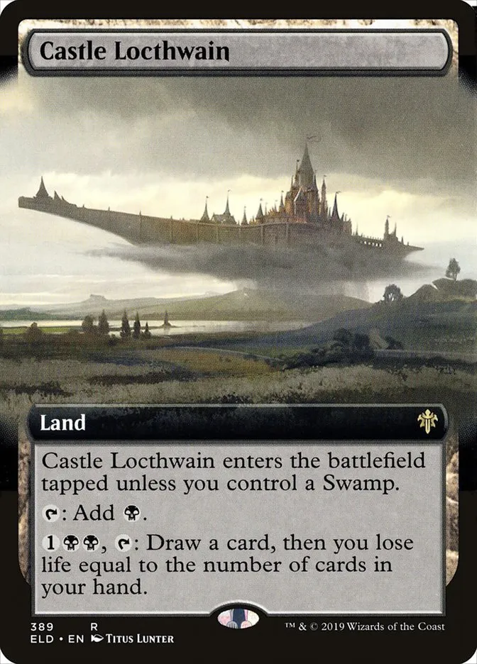 2019 Throne of Eldraine Castle Locthwain rare #389 rare card image