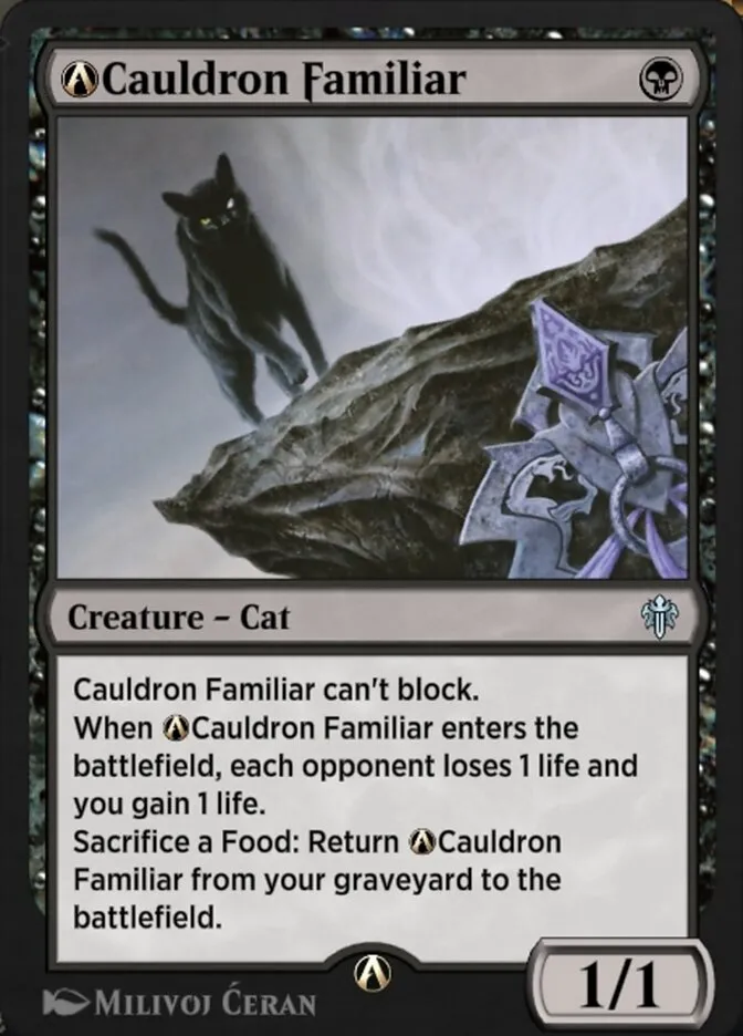 2019 Throne of Eldraine A-Cauldron Familiar uncommon #A-81 uncommon card image