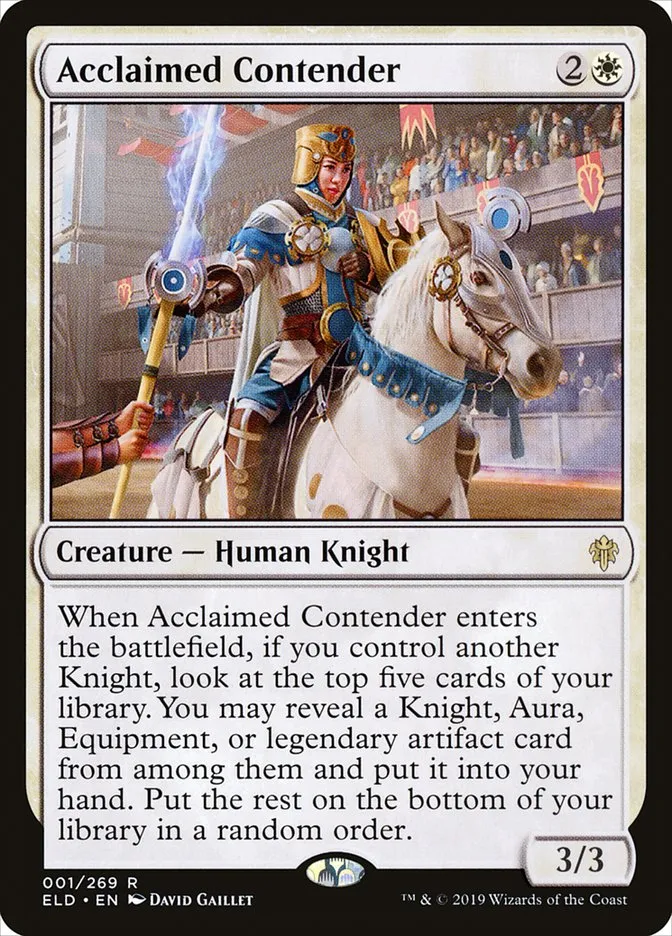 2019 Throne of Eldraine Acclaimed Contender rare #1 rare card image