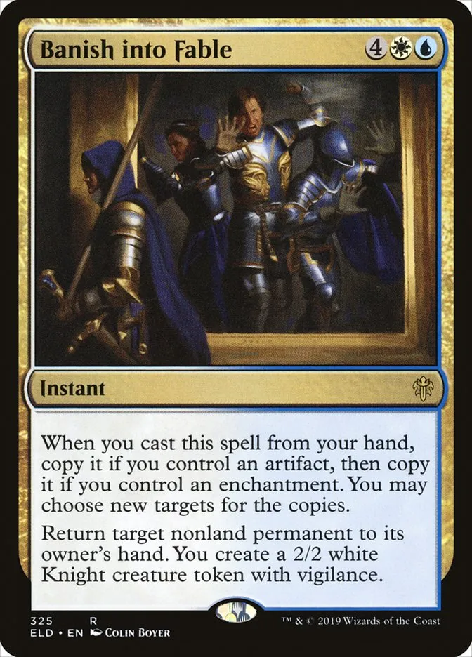 2019 Throne of Eldraine Banish into Fable #325 rare card image