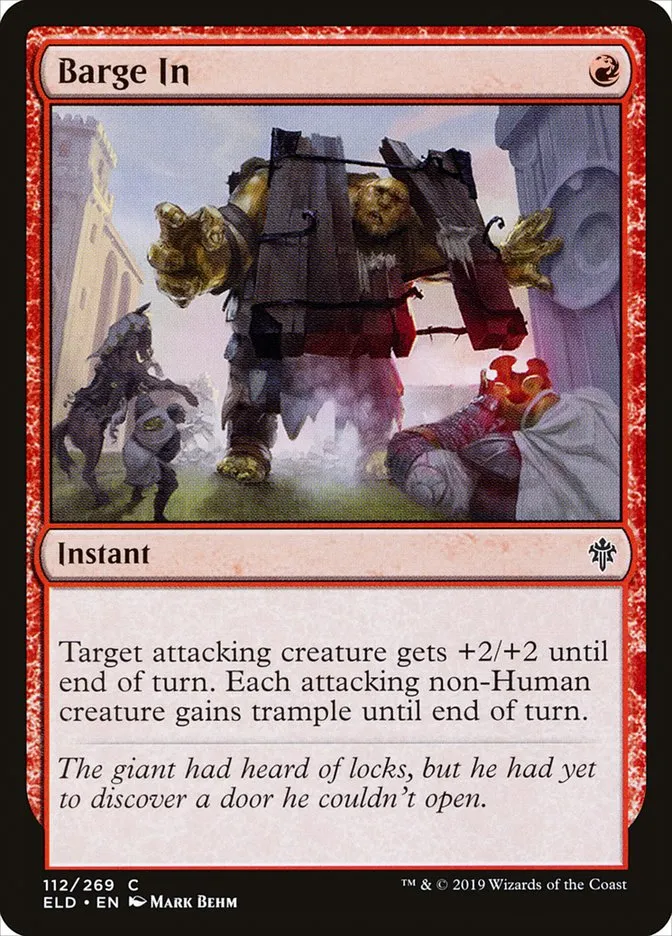 2019 Throne of Eldraine Barge In #112 common card image