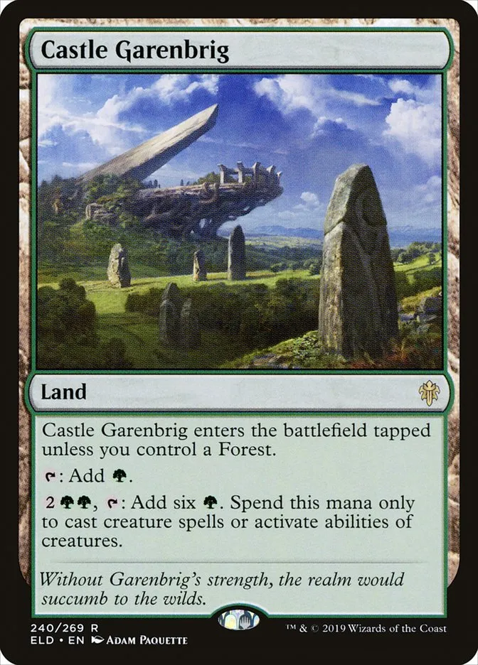 2019 Throne of Eldraine Castle Garenbrig rare #240 rare card image