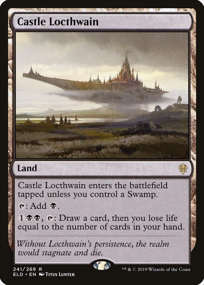 2019 Throne of Eldraine Castle Locthwain rare #241 rare card image