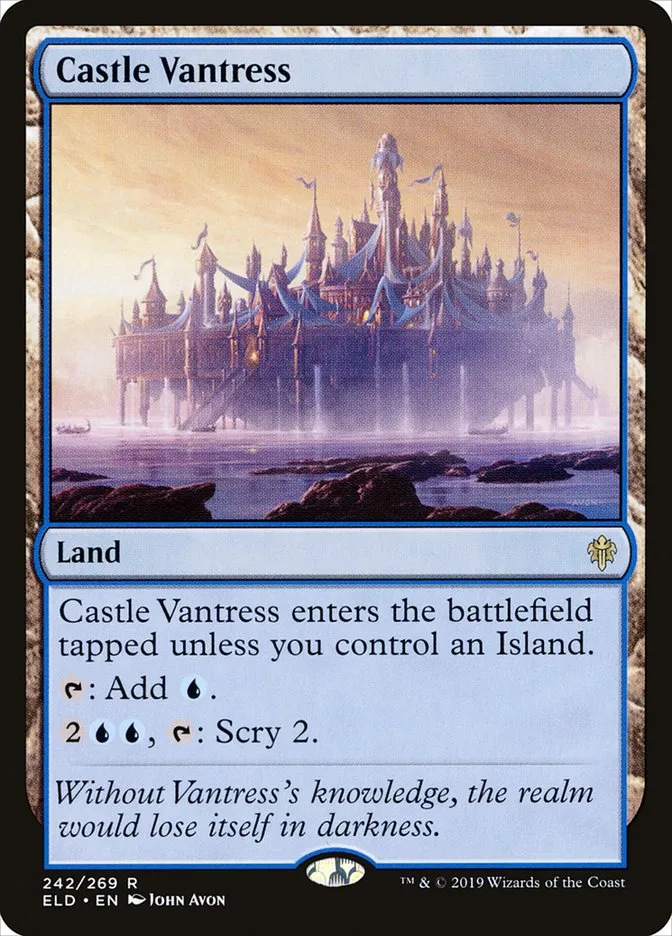 2019 Throne of Eldraine Castle Vantress rare #242 rare card image