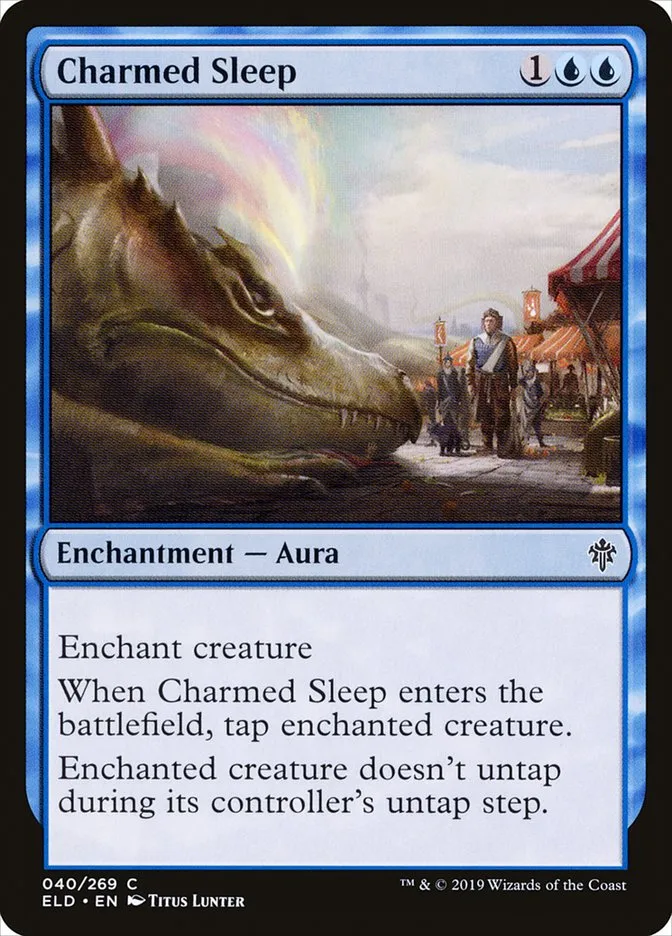 2019 Throne of Eldraine Charmed Sleep common #40 common card image
