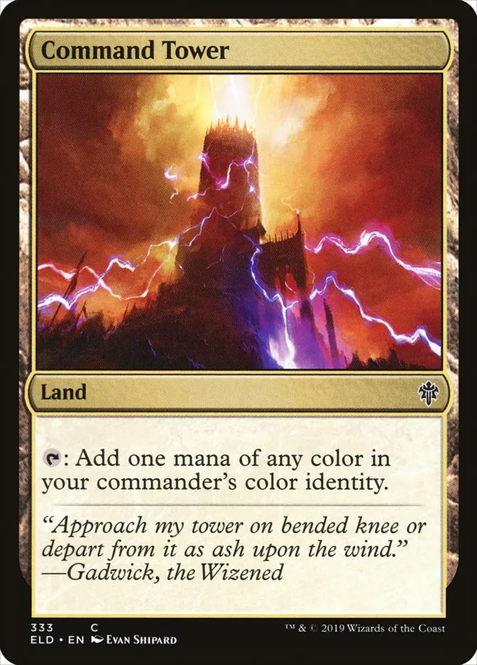2019 Throne of Eldraine Command Tower common #333 common card image