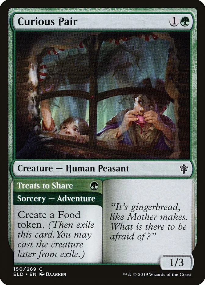 2019 Throne of Eldraine Curious Pair // Treats to Share #150 common card image