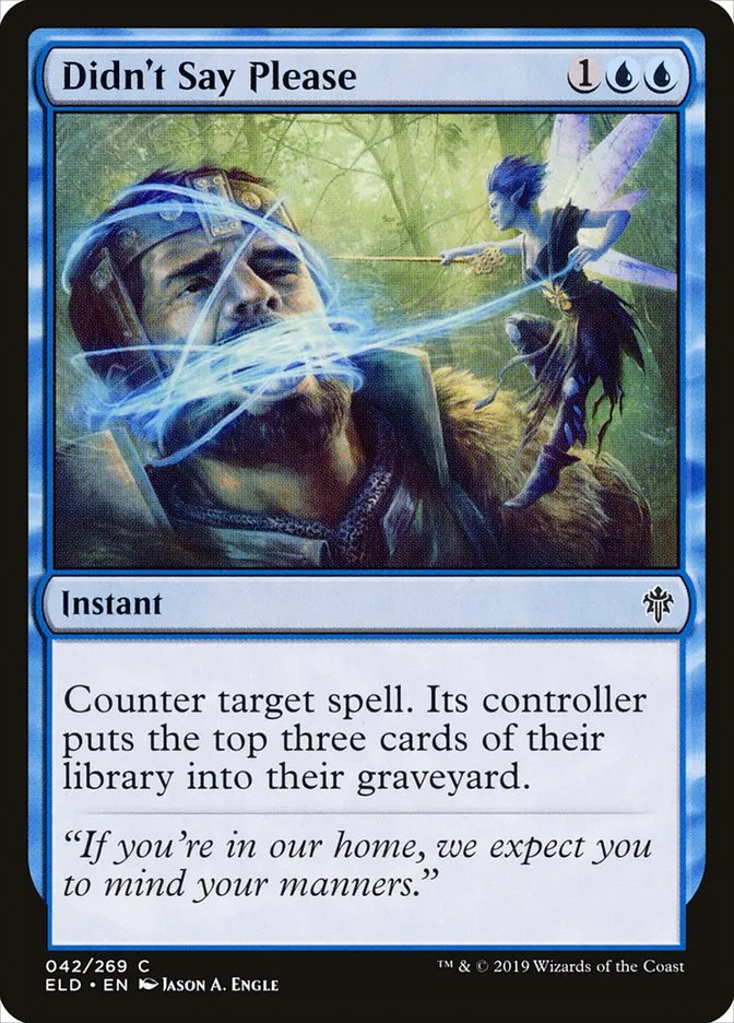2019 Throne of Eldraine Didn't Say Please common #42 common card image