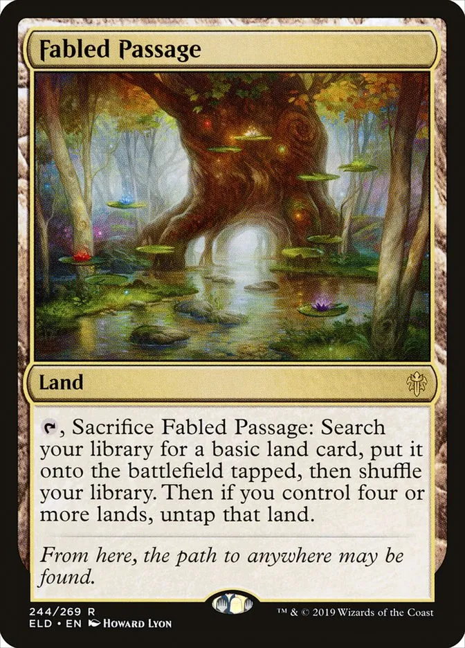 2019 Throne of Eldraine Fabled Passage rare #244 rare card image