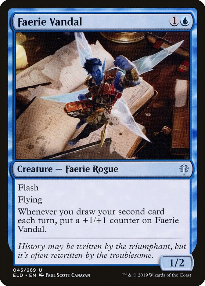 2019 Throne of Eldraine Faerie Vandal uncommon #45 uncommon card image