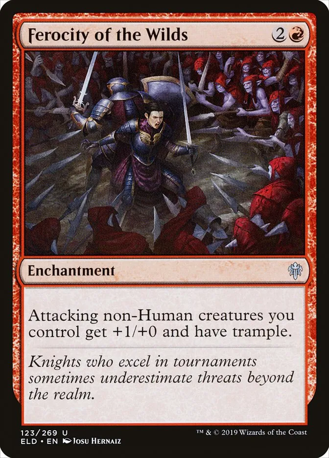2019 Throne of Eldraine Ferocity of the Wilds #123 uncommon card image