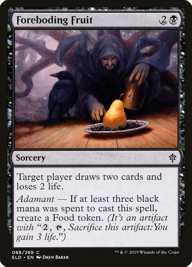 2019 Throne of Eldraine Foreboding Fruit common #88 common card image