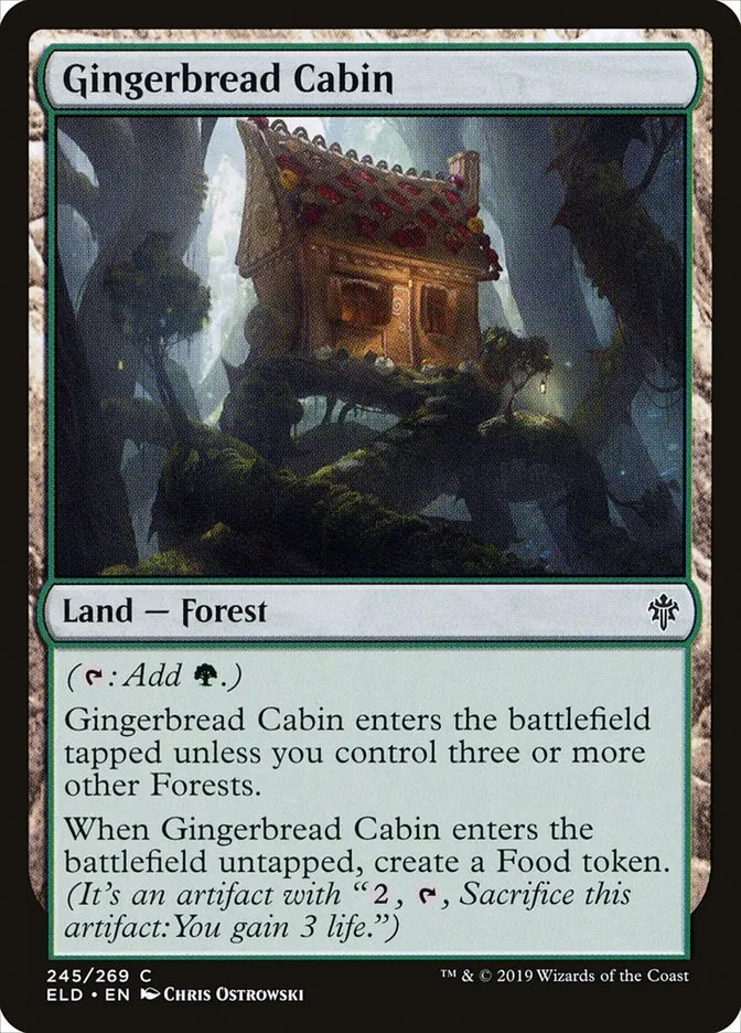2019 Throne of Eldraine Gingerbread Cabin #245 common card image