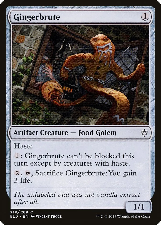 2019 Throne of Eldraine Gingerbrute common #219 common card image