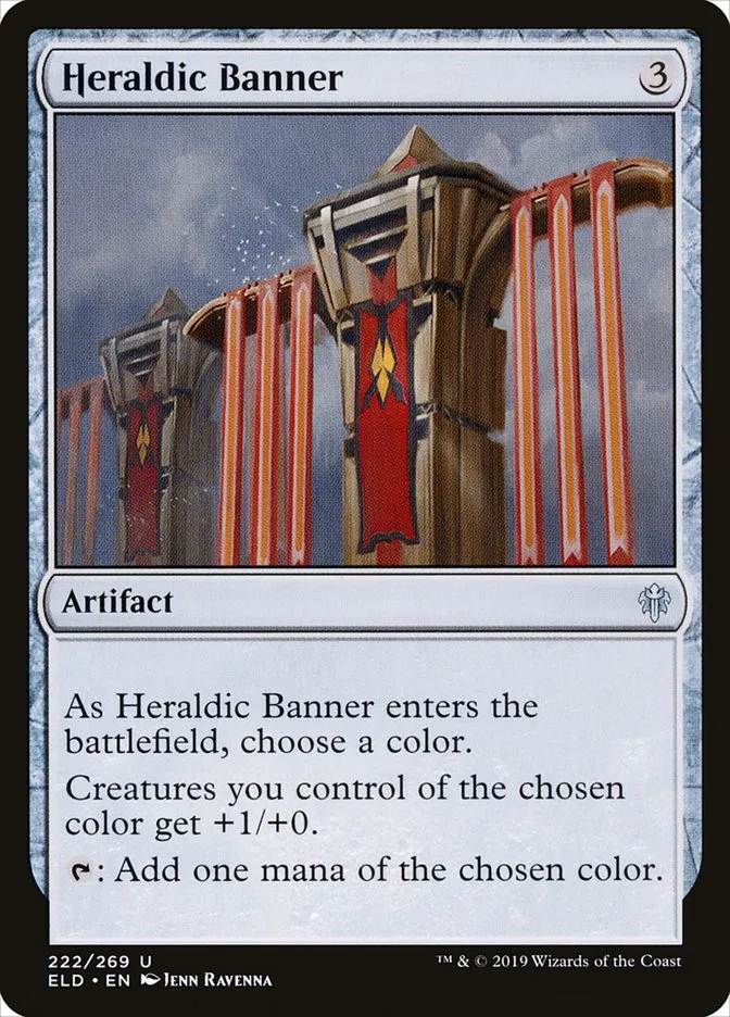 2019 Throne of Eldraine Heraldic Banner #222 uncommon card image