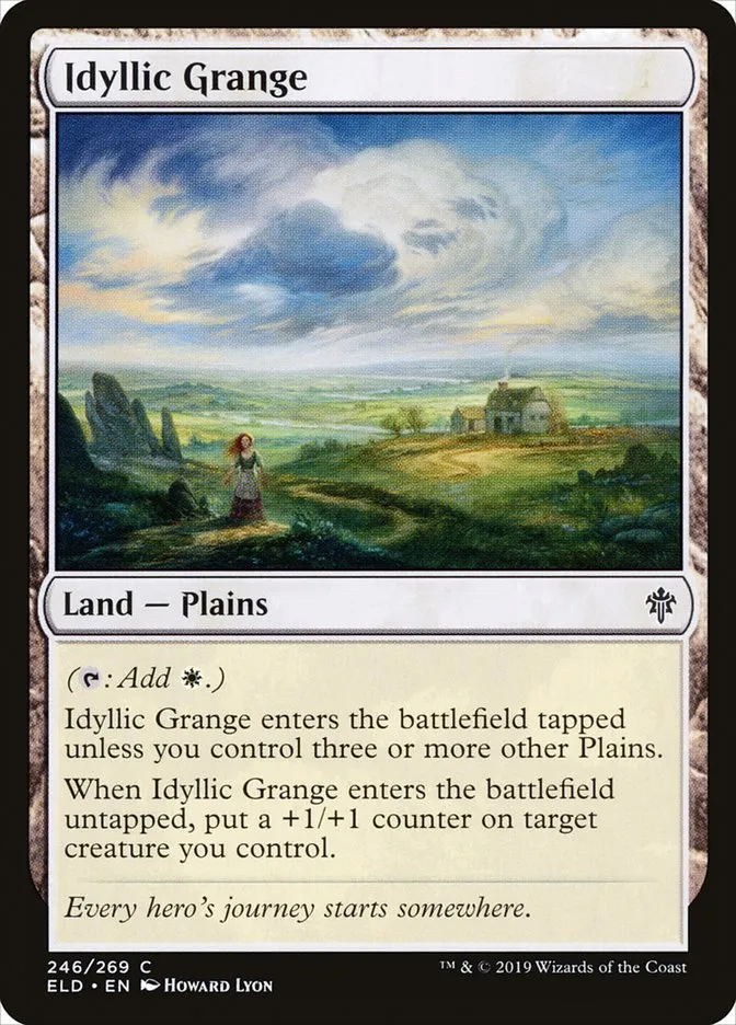 2019 Throne of Eldraine Idyllic Grange #246 common card image