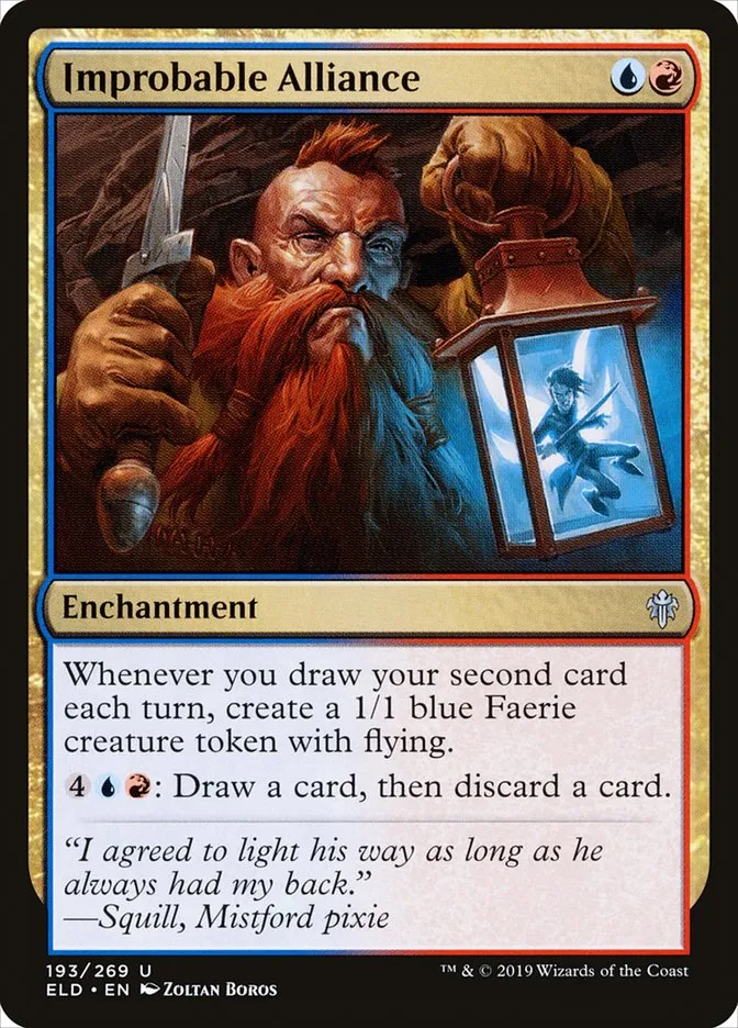 2019 Throne of Eldraine Improbable Alliance #193 uncommon card image