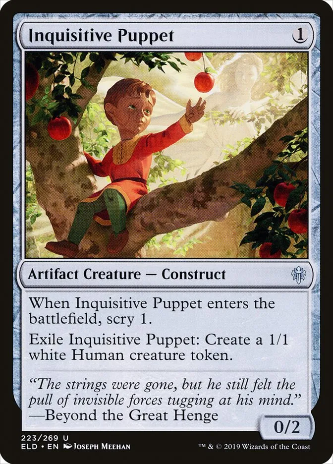 2019 Throne of Eldraine Inquisitive Puppet uncommon #223 uncommon card image