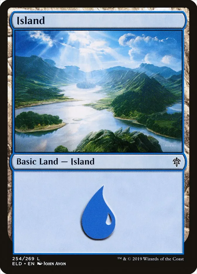 2019 Throne of Eldraine Island #254 common card image