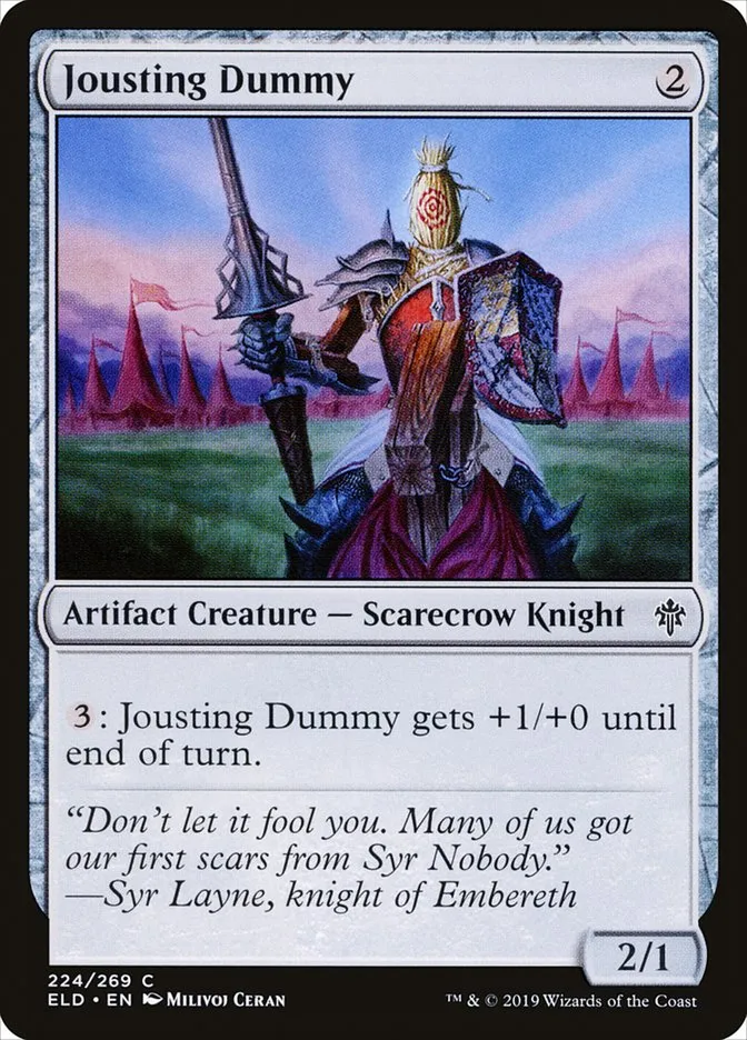 2019 Throne of Eldraine Jousting Dummy #224 common card image