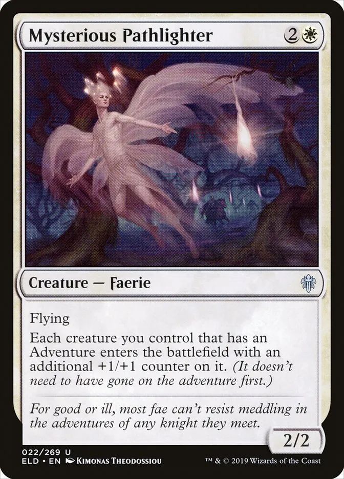 2019 Throne of Eldraine Mysterious Pathlighter uncommon #22 uncommon card image