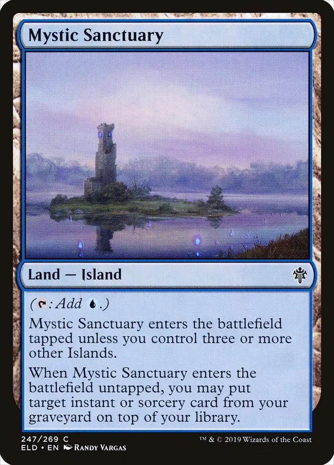 2019 Throne of Eldraine Mystic Sanctuary #247 common card image