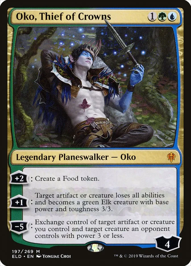 2019 Throne of Eldraine Oko, Thief of Crowns mythic #197 mythic card image