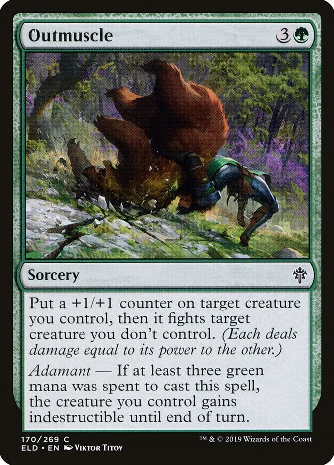 2019 Throne of Eldraine Outmuscle #170 common card image