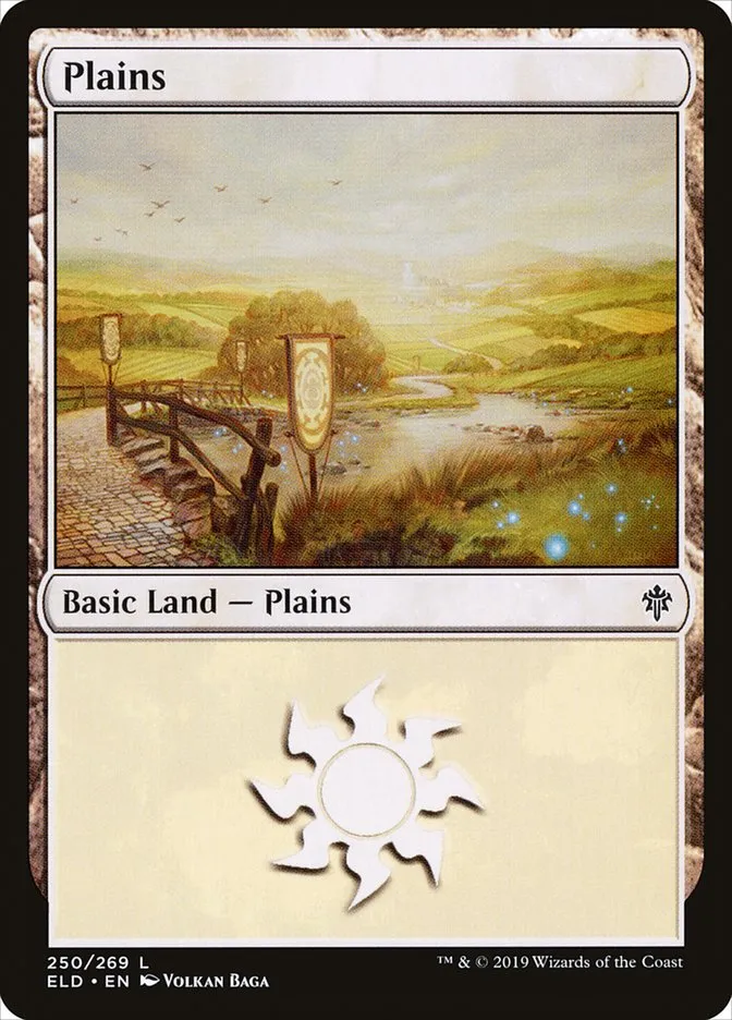 2019 Throne of Eldraine Plains #250 common card image
