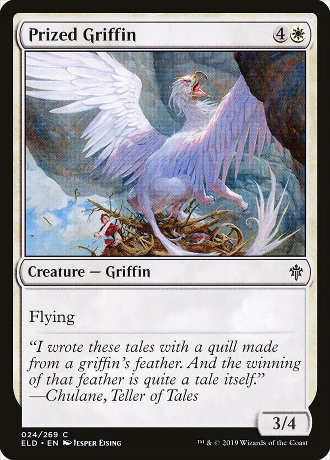 2019 Throne of Eldraine Prized Griffin common #24 common card image