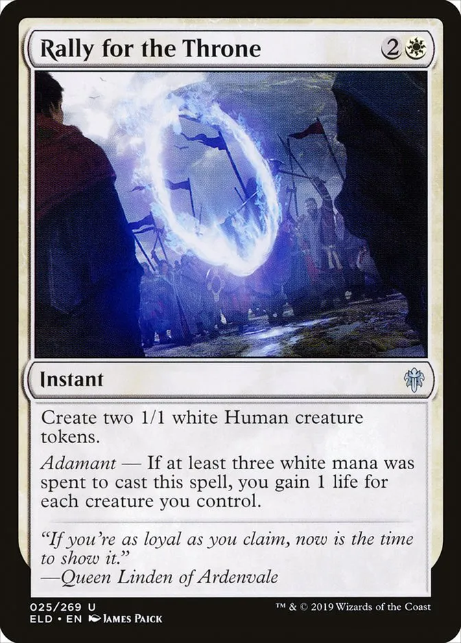 2019 Throne of Eldraine Rally for the Throne uncommon #25 uncommon card image
